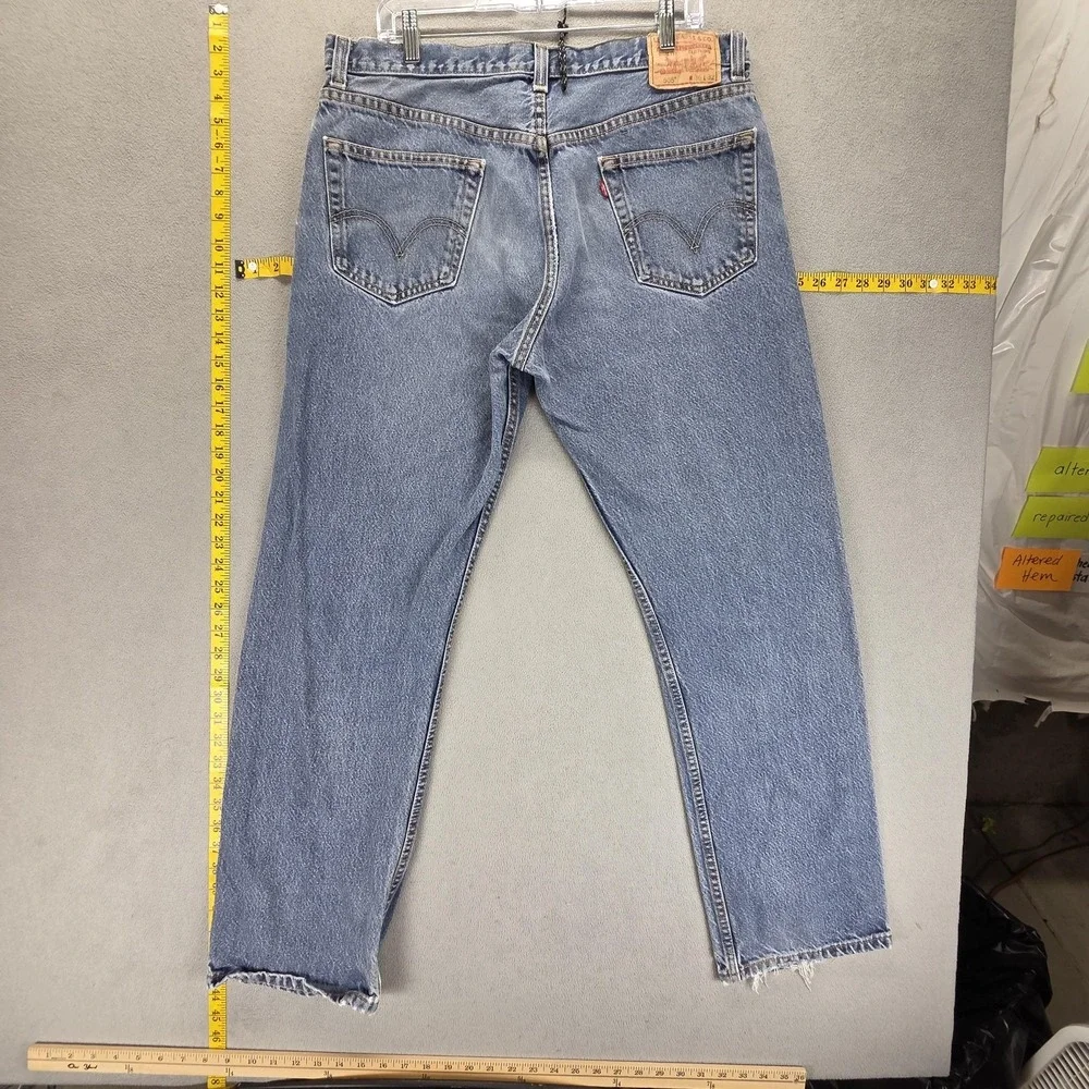 Vintage Levis 505 Jeans‎ Mens 36x32 Blue Medium Wash Regular Straight Zip Fly